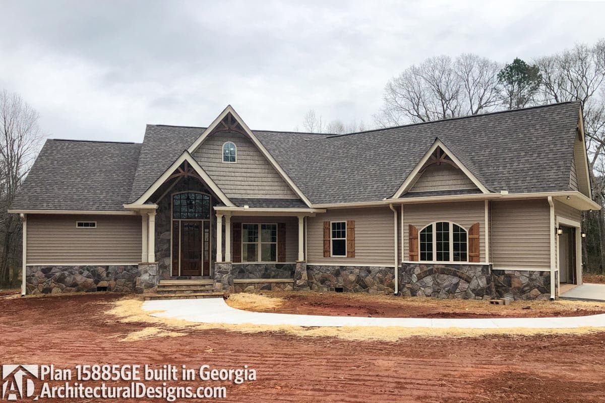 build gallery item - House Plan 15885GE comes to life in Georgia