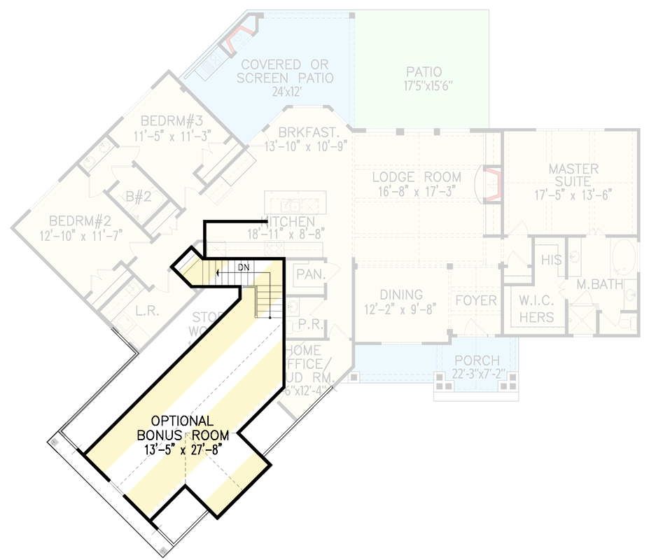 Plan 15885GE: Affordable Gable Roofed Ranch Home Plan - 2090 Sq Ft - Floor Plan - Bonus - Country, Craftsman, Mountain, Ranch, Rustic