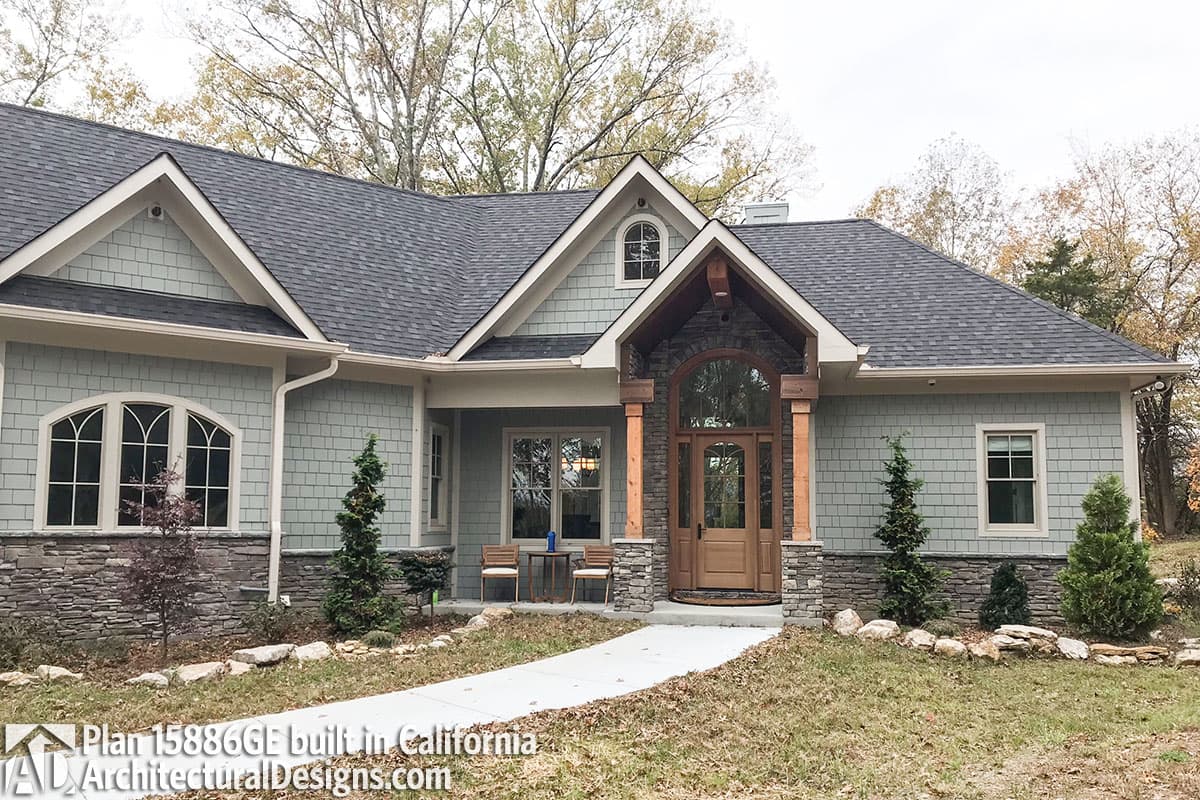 build gallery item - House Plan 15886GE comes to life in California