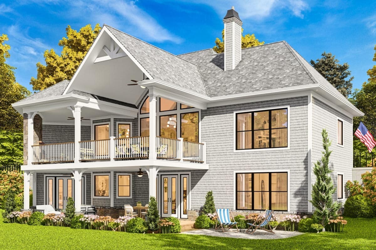 Plan 15886GE: Classic Hip Roofed Craftsman House Plan with Angled 2-Car Garage - 1729 Sq Ft - Image #7 - Craftsman, Mountain, Northwest, Ranch, Rustic