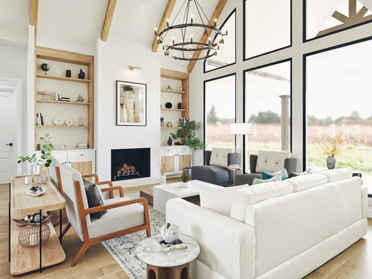 Plan 15886GE: Classic Hip Roofed Craftsman House Plan with Angled 2-Car Garage - 1729 Sq Ft - Image #9 - Craftsman, Mountain, Northwest, Ranch, Rustic