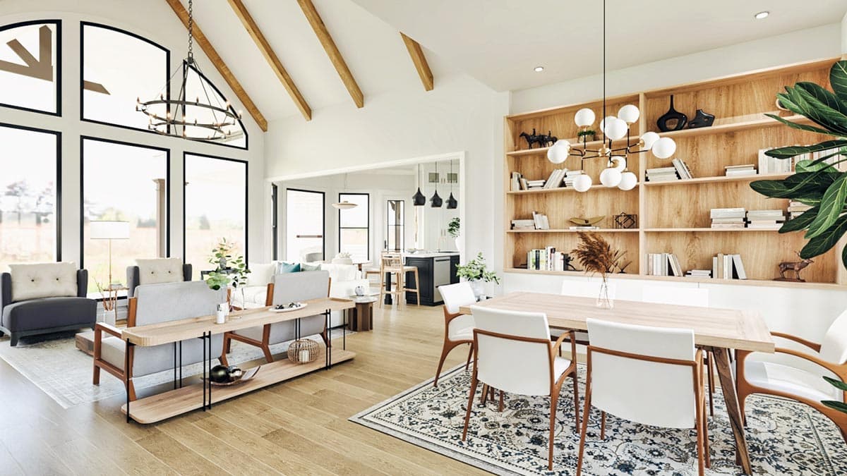 Plan 15886GE: Classic Hip Roofed Craftsman House Plan with Angled 2-Car Garage - 1729 Sq Ft - Image #11 - Craftsman, Mountain, Northwest, Ranch, Rustic