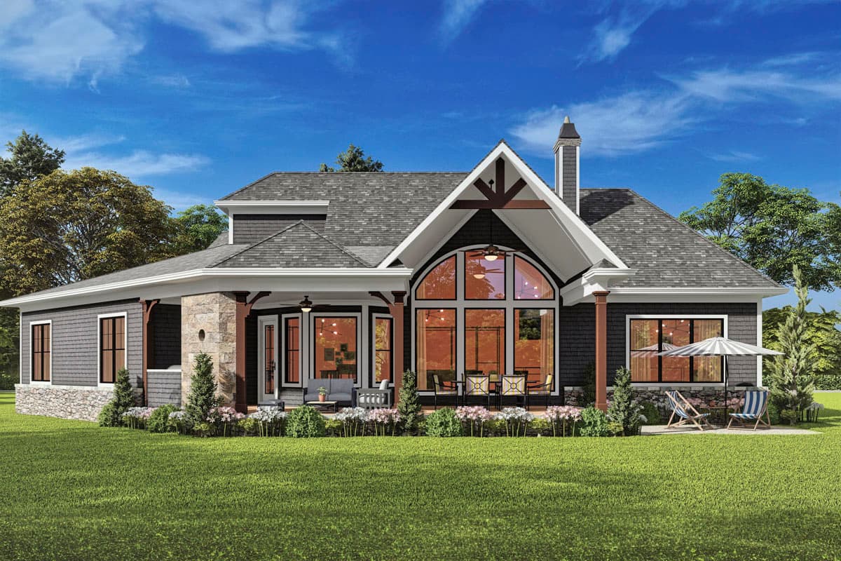 Plan 15887GE: Hip Roof Mountain Craftsman House Plan with 3 Bedrooms  - 1873 Sq Ft - Image #7 - Country, Craftsman, Mountain, Ranch, Rustic