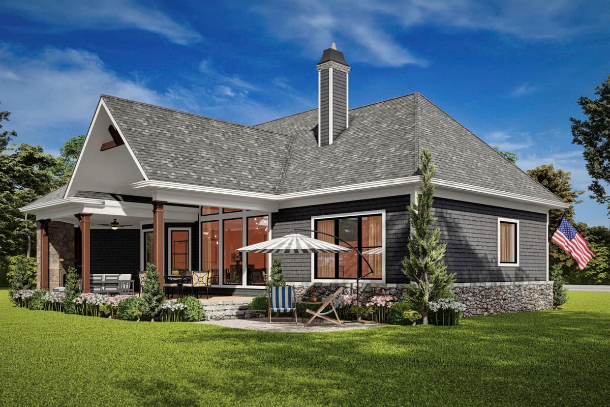 Plan 15887GE: Hip Roof Mountain Craftsman House Plan with 3 Bedrooms  - 1873 Sq Ft - Image #8 - Country, Craftsman, Mountain, Ranch, Rustic