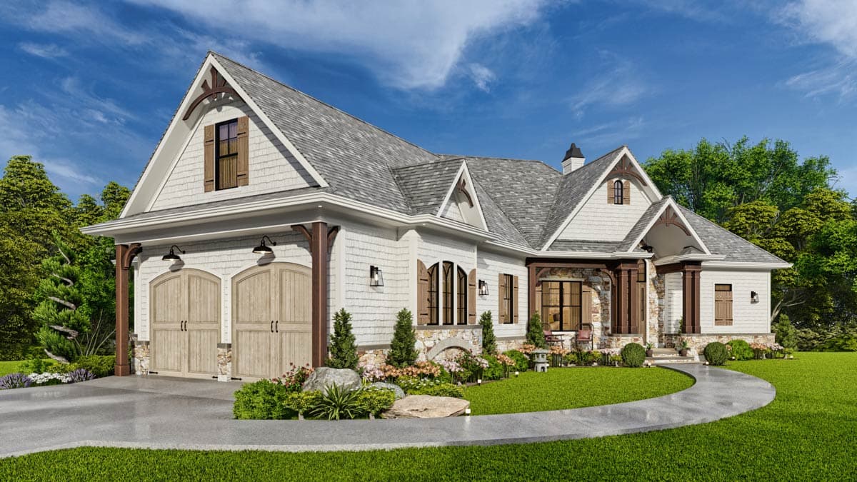 Plan 15888GE: Hip-Roofed Ranch Home Plan - Image #9 - Country, Craftsman, Mountain, Ranch, Rustic