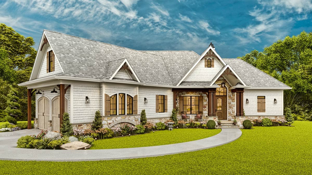 Plan 15888GE: Hip-Roofed Ranch Home Plan - Image #12 - Country, Craftsman, Mountain, Ranch, Rustic