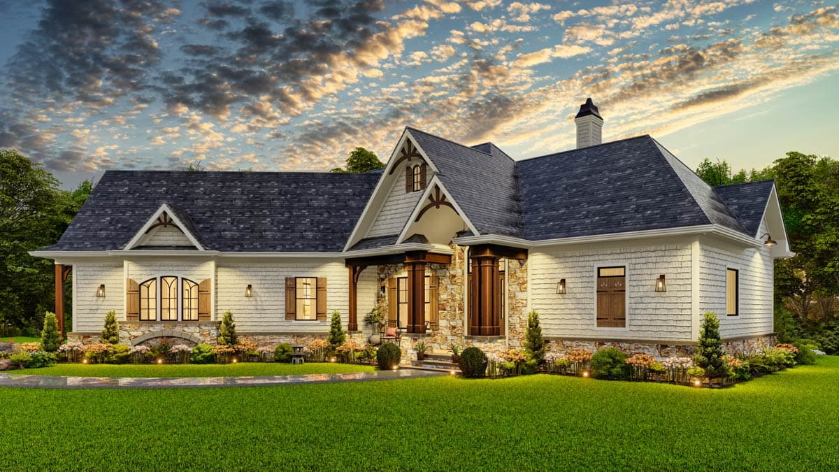 Plan 15888GE: Hip-Roofed Ranch Home Plan - Image #10 - Country, Craftsman, Mountain, Ranch, Rustic