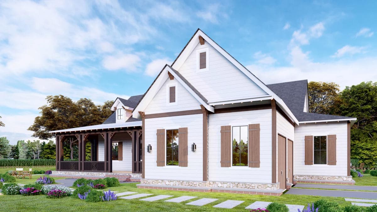 Plan 15889GE: 3-Bed Country House Plan with Wraparound Porch - 2069 Sq Ft - Image #6 - Country, Farmhouse, Modern Farmhouse, New American