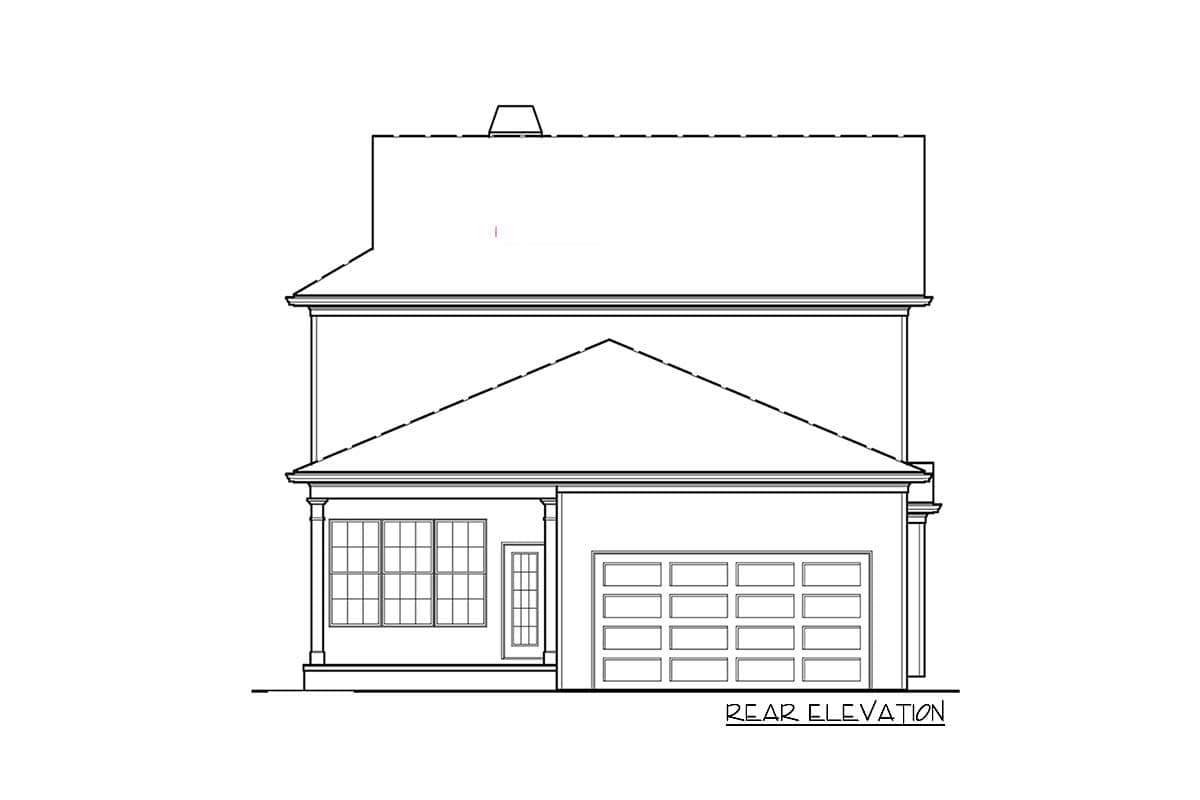 Plan 15891GE: Two Story House Plan with Stacked Front Porches - 2317 Sq Ft - Image #4 - Southern, Southern Traditional