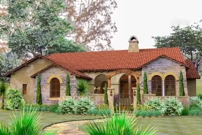 Tuscan Delight with Arched Entry