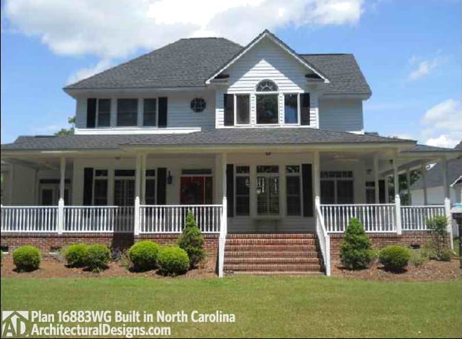 build gallery item - Country Farmhouse Plan 16804WG comes to life in Virginia