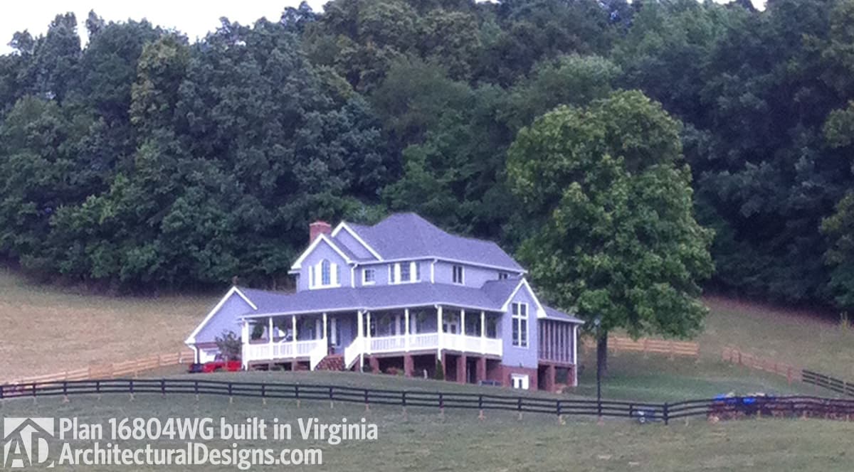 build gallery item - Country Farmhouse Plan 16804WG comes to life in Virginia