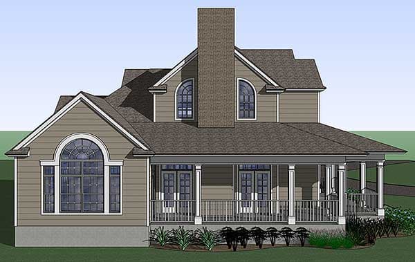 Plan 16805WG: Country Farmhouse with Wraparound Porch - Image #6 - Country, Farmhouse, Traditional