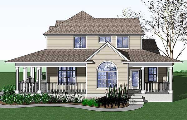 Plan 16805WG: Country Farmhouse with Wraparound Porch - Image #7 - Country, Farmhouse, Traditional