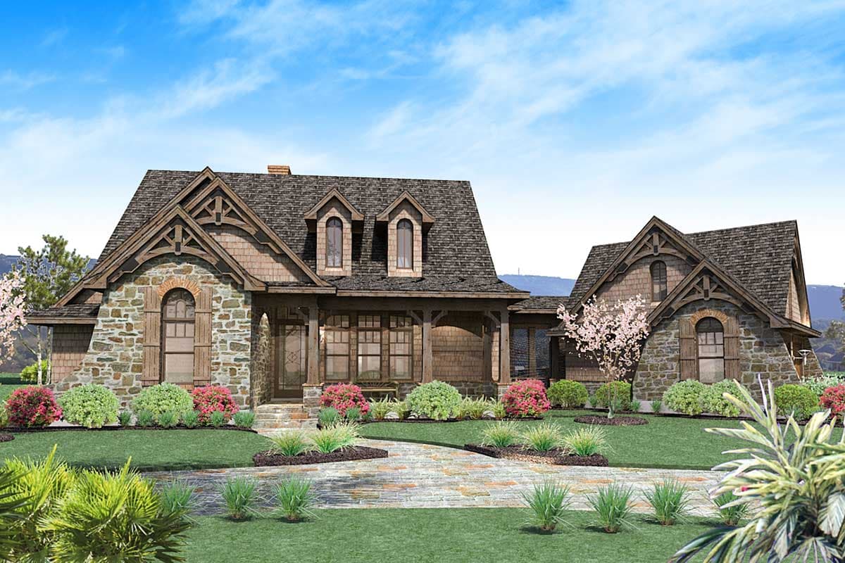 Architectural Designs Stone Cottage F...