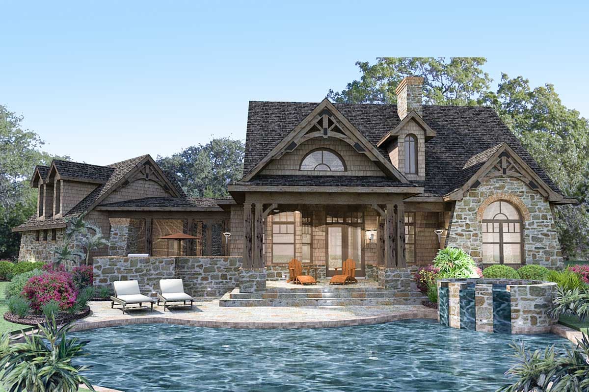 Plan 16807WG: Stone Cottage with Flexible Garage - Image #5 - Cottage, European, Mountain, Vacation