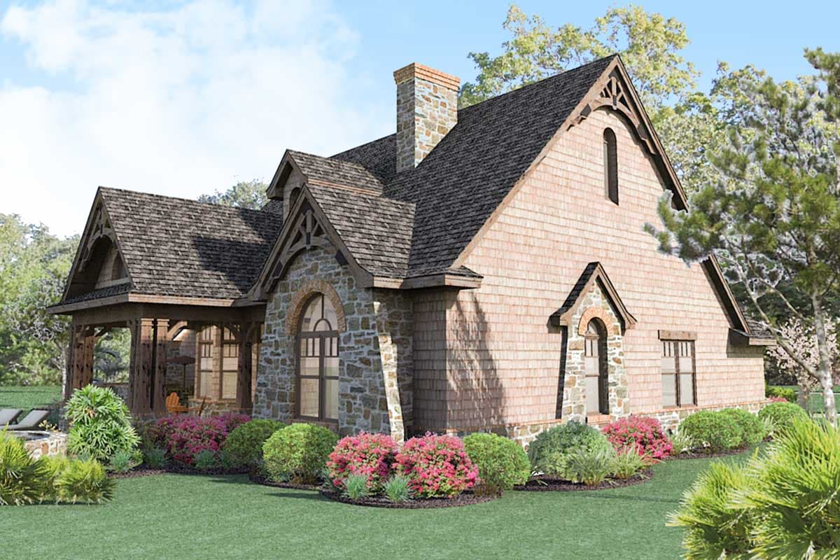 Plan 16807WG: Stone Cottage with Flexible Garage - Image #7 - Cottage, European, Mountain, Vacation