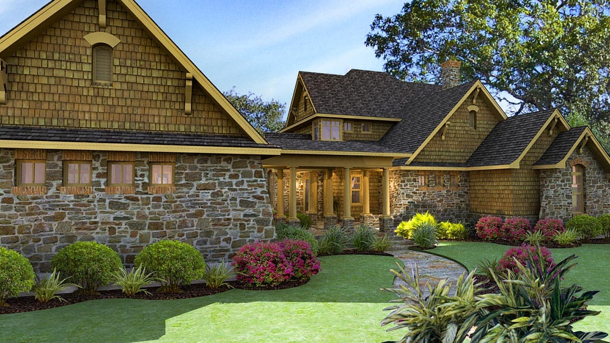 Plan 16808WG: Cedar & Stone Cottage with Detached Garage - Image #6 - Cottage, Country, Farmhouse