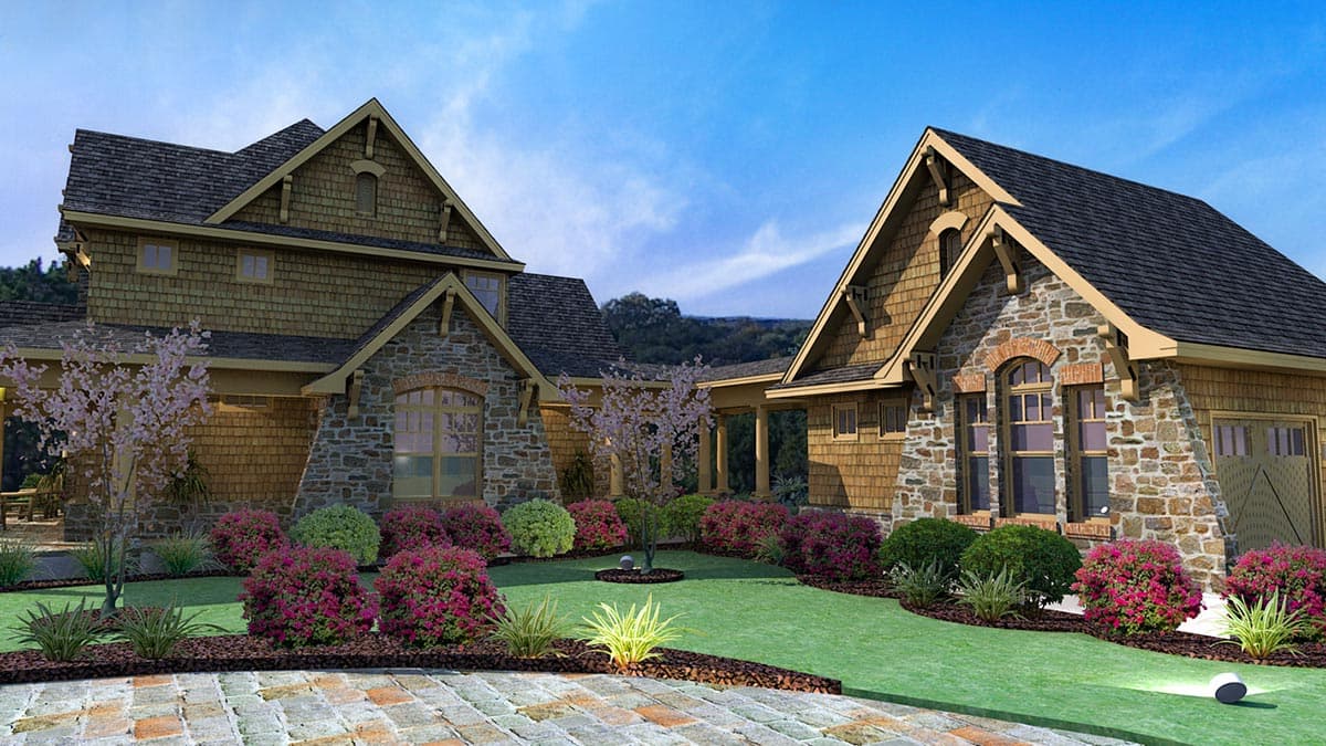 Plan 16808WG: Cedar & Stone Cottage with Detached Garage - Image #7 - Cottage, Country, Farmhouse