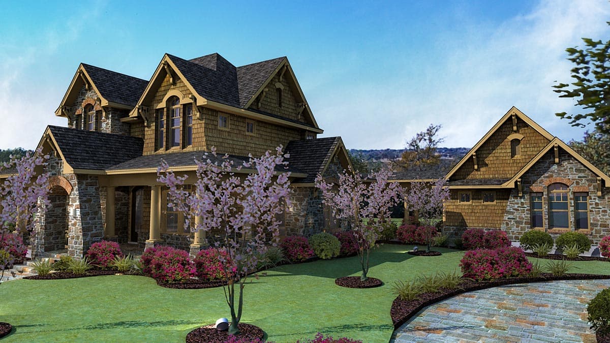 Plan 16808WG: Cedar & Stone Cottage with Detached Garage - Image #8 - Cottage, Country, Farmhouse