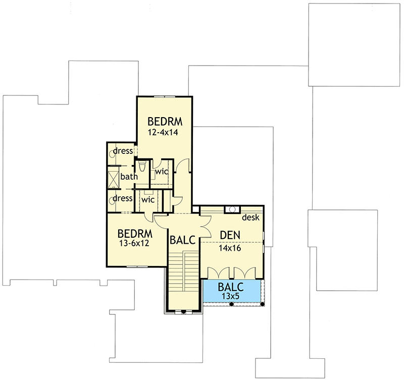 Plan 16811WG: Luxury Plan with Tuscan Influences - Floor Plan - 2nd Floor - European, Mediterranean, Spanish, Tuscan