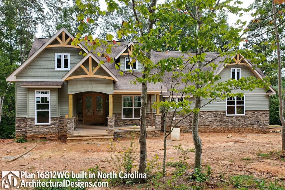 Plan 16812WG: Rustic Looking House Plan with Detached Garage and 2 Bonus Rooms - 1421 Sq Ft - Image #5 - Country, Craftsman, Mountain, Northwest, Vacation