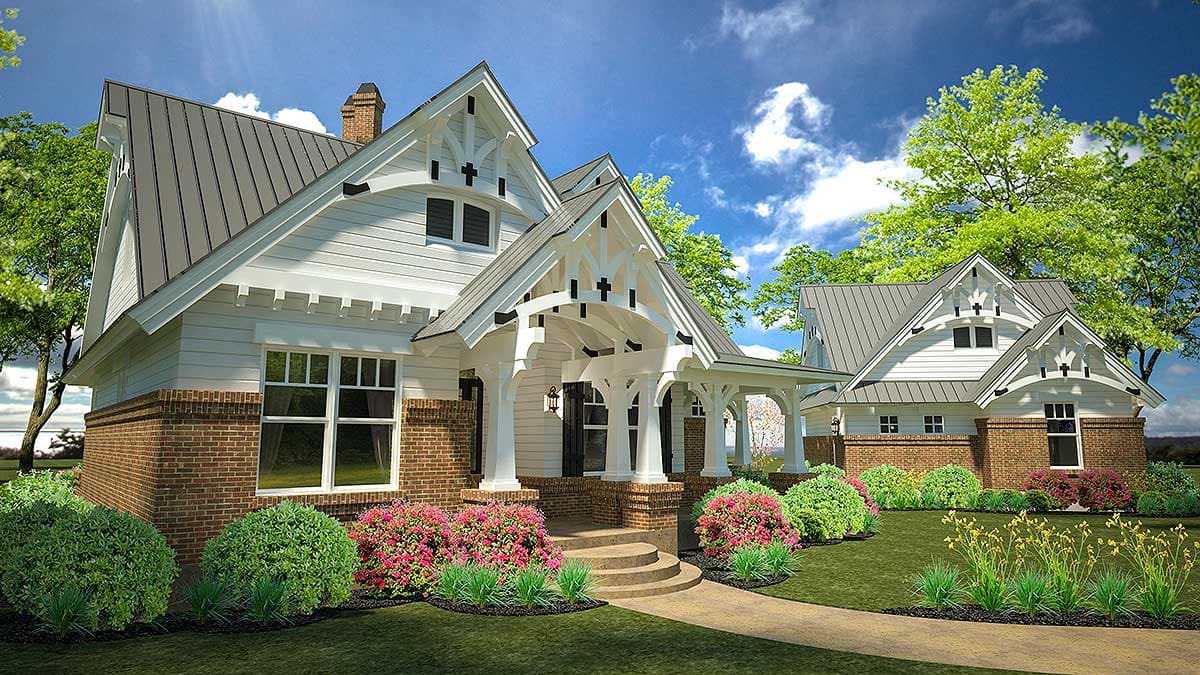 Plan 16812WG: Rustic Looking House Plan with Detached Garage and 2 Bonus Rooms - 1421 Sq Ft - Image #11 - Country, Craftsman, Mountain, Northwest, Vacation