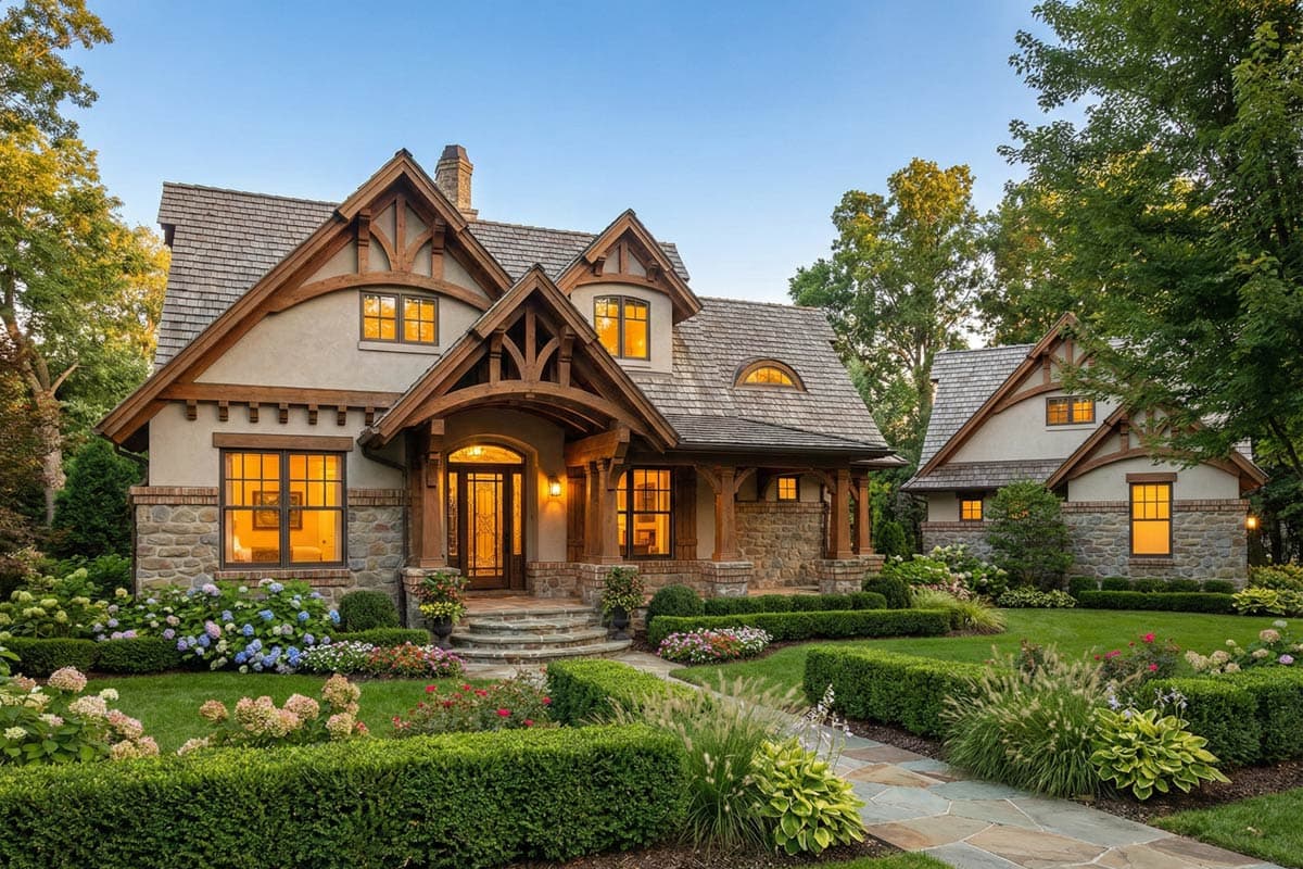 Plan 16812WG: Rustic Looking House Plan with Detached Garage and 2 Bonus Rooms - 1421 Sq Ft - Image #1 - Country, Craftsman, Mountain, Northwest, Vacation