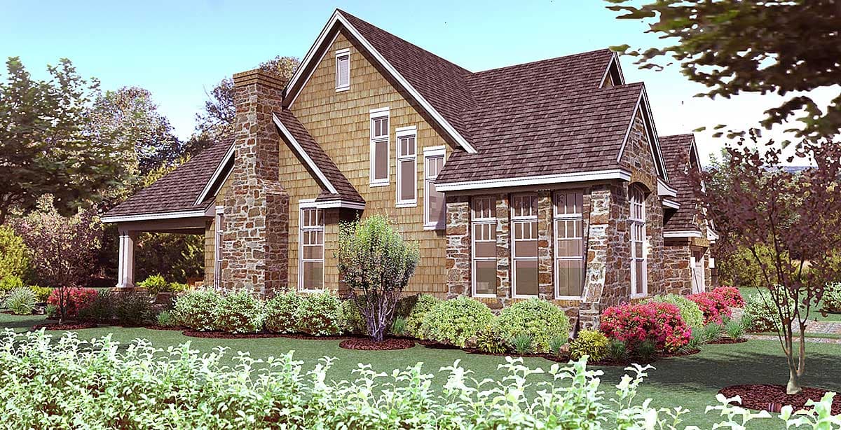 Plan 16815WG: Cottage with Stone and Shakes - Image #7 - Cottage, European, Traditional