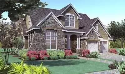 Cottage with Stone and Shakes