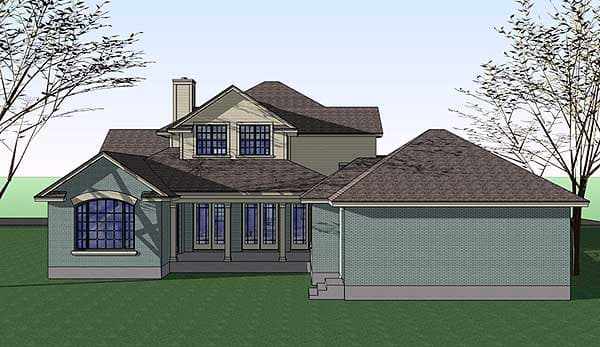 Plan 16816WG: Traditional Home with Porte Cochere - Image #4 - Southern, Traditional
