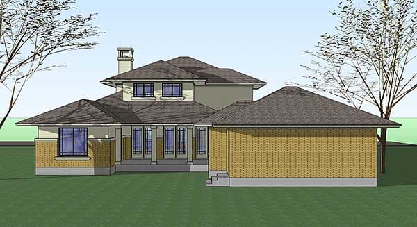 Plan 16817WG: Prairie Style Home With Porte Cochere - Image #4 - Prairie