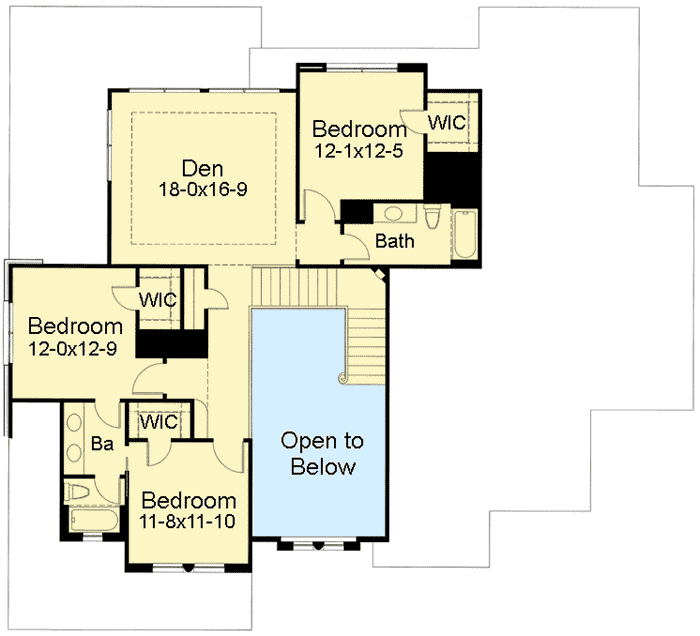 Plan 16834WG: European Villa - Floor Plan - 2nd Floor - European, Spanish