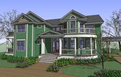 Country Home Plan with Sunroom