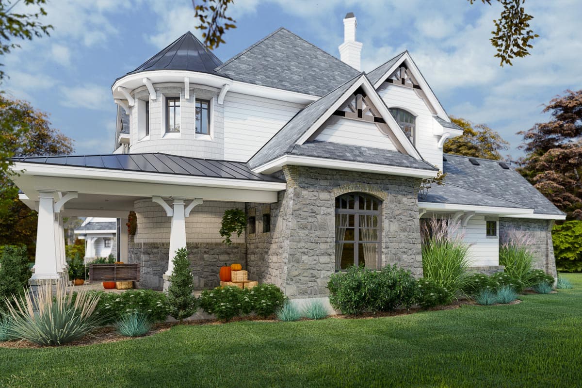 Plan 16847WG: Traditional Family Home Plan with Circular Stair and Upstairs Expansion - 3349 Sq Ft - Image #4 - Coastal, Country, Craftsman, European, Mountain, New American, Southern, Traditional