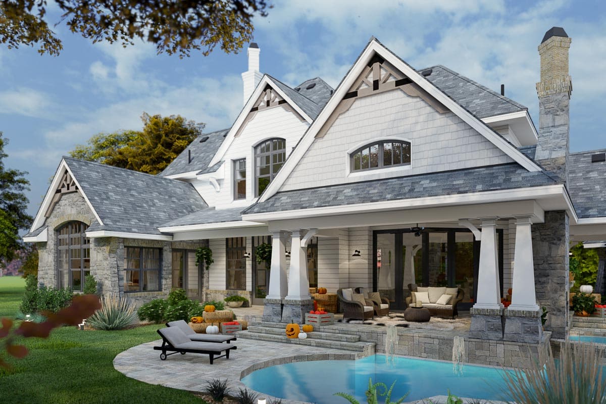 Plan 16847WG: Traditional Family Home Plan with Circular Stair and Upstairs Expansion - 3349 Sq Ft - Image #6 - Coastal, Country, Craftsman, European, Mountain, New American, Southern, Traditional