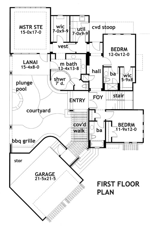Plan 16848WG: Upside Down Contemporary - Floor Plan - Main Level - Contemporary, Modern