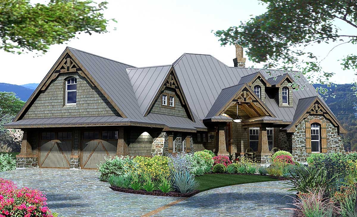 Plan 16850WG: Rugged Craftsman House Plan with Striking Curb Appeal - Image #11 - Craftsman, Mountain, New American, Northwest, Rustic, Vacation