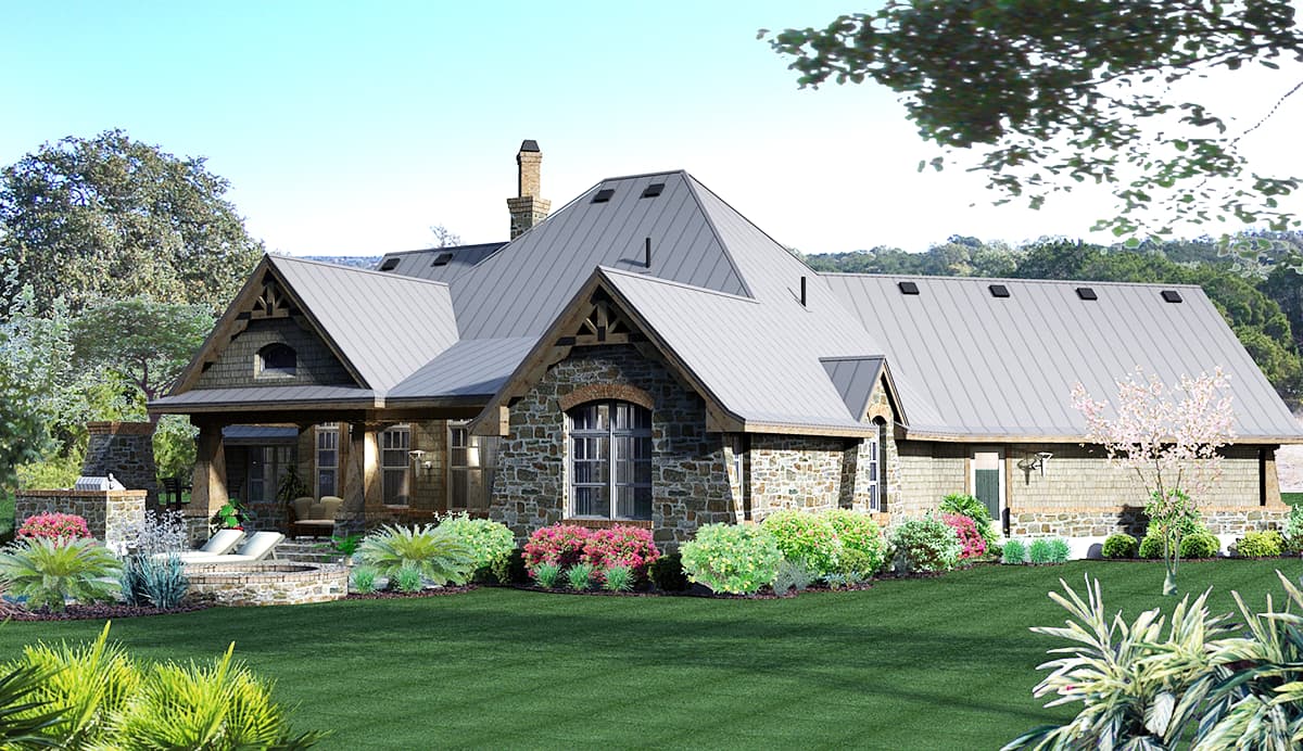 Plan 16850WG: Rugged Craftsman House Plan with Striking Curb Appeal - Image #6 - Craftsman, Mountain, New American, Northwest, Rustic, Vacation