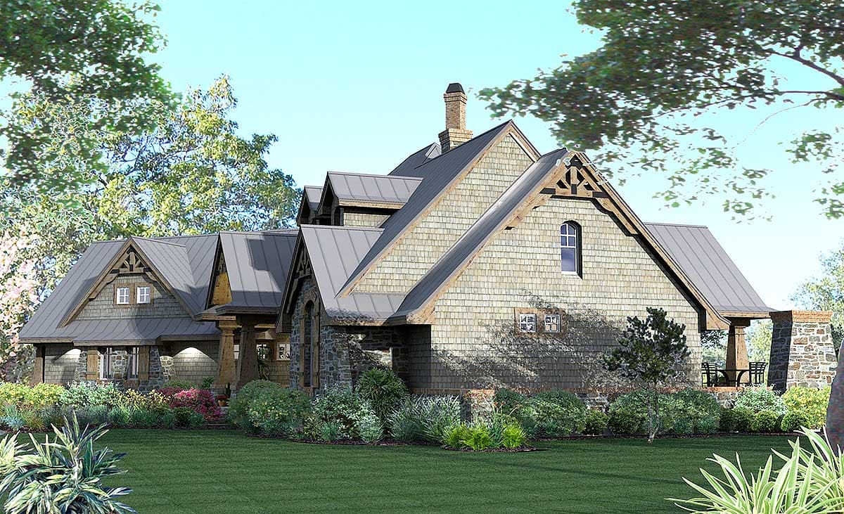 Plan 16850WG: Rugged Craftsman House Plan with Striking Curb Appeal - Image #8 - Craftsman, Mountain, New American, Northwest, Rustic, Vacation