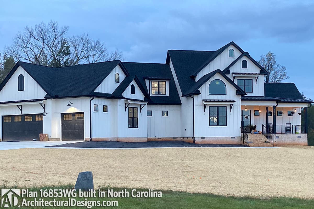 build gallery item - Modern Farmhouse Plan 16853WG Comes to Life in North Carolina