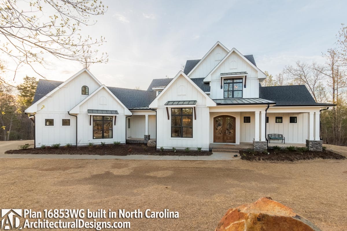 build gallery item - Modern Farmhouse Plan 16853WG Comes to Life in North Carolina
