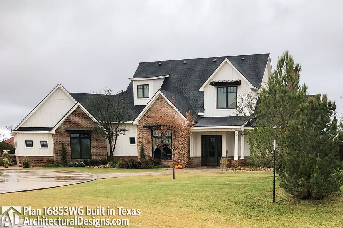 build gallery item - House Plan 16853WG comes to life in Texas!