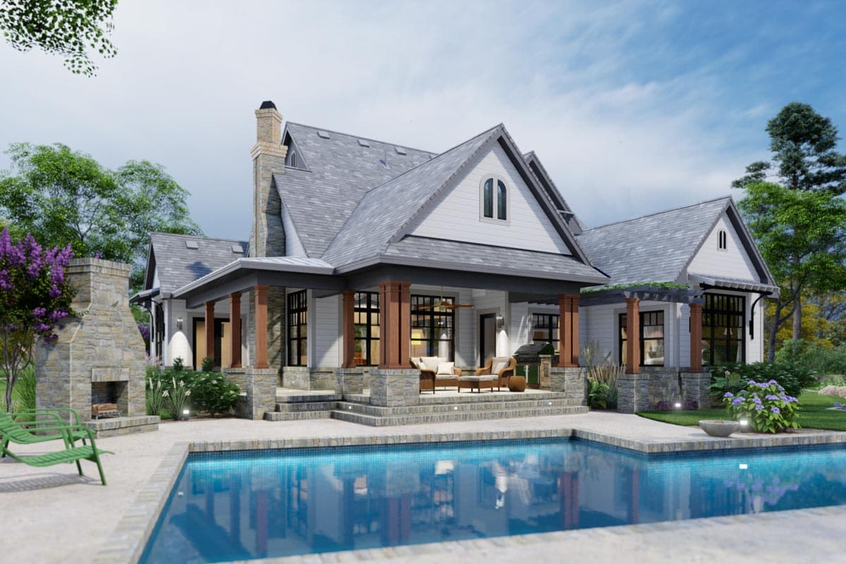 Plan 16853WG: Elegant 3-Bed Farmhouse with Great Outdoor Living Spaces - 2984 Sq Ft - Image #9 - Country, Craftsman, Farmhouse, Modern Farmhouse, New American, Traditional