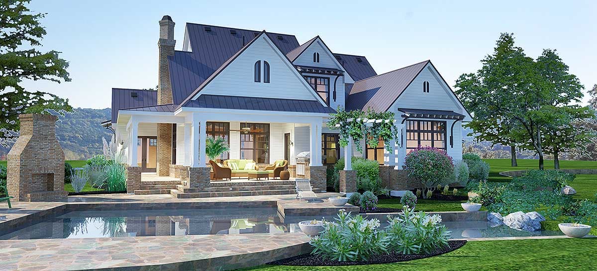 Plan 16853WG: Elegant 3-Bed Farmhouse with Great Outdoor Living Spaces - 2984 Sq Ft - Image #34 - Country, Craftsman, Farmhouse, Modern Farmhouse, New American, Traditional