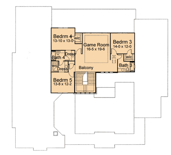 Plan 16854WG: Elegant Courtyard House Plan - Floor Plan - 2nd Floor - European, Mediterranean, Spanish, Tuscan