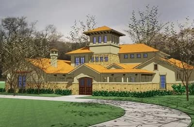 Elegant Courtyard House Plan