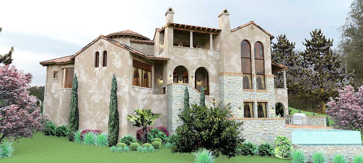 Plan 16857WG: Striking Mediterranean Home Plan - Image #4 - Hill Country, Mediterranean, Spanish, Tuscan