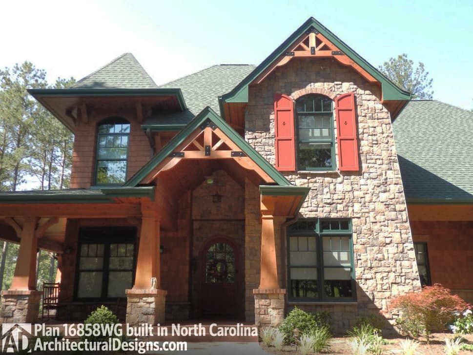 build gallery item - House Plan 16858WG comes to life in North Carolina!