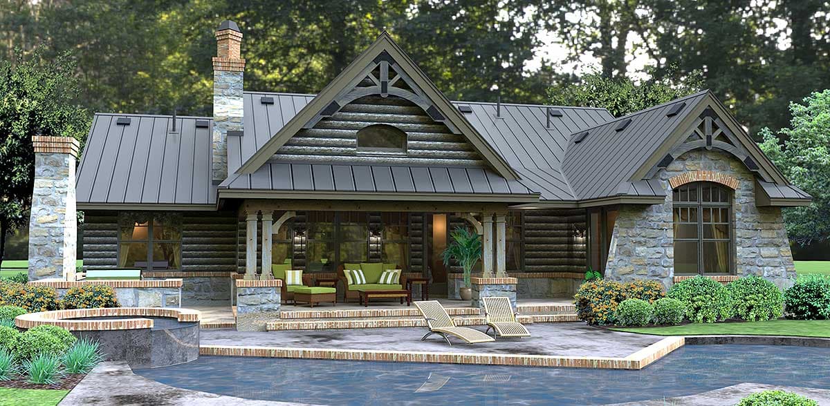 Plan 16863WG: Rugged Rustic 3 Bedroom Home Plan - Image #7 - Cottage, Country, Craftsman, Mountain, Ranch, Rustic, Vacation